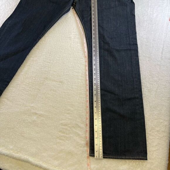 Levi's 501 Button Fly Denim Blue Jeans Tag 36x32 - Picture 5 of 14